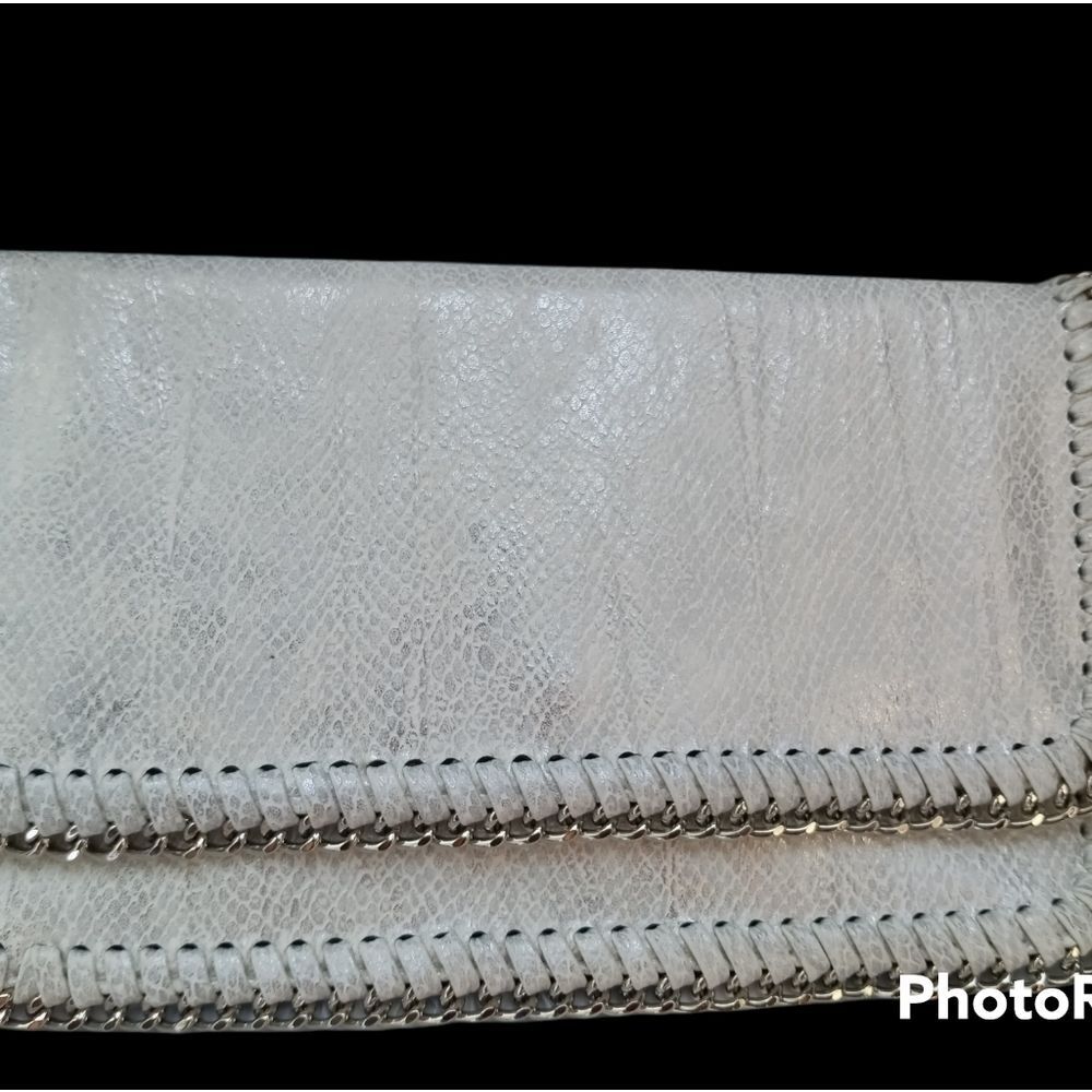 INZI Leather snake print metalic  clutch wristlet